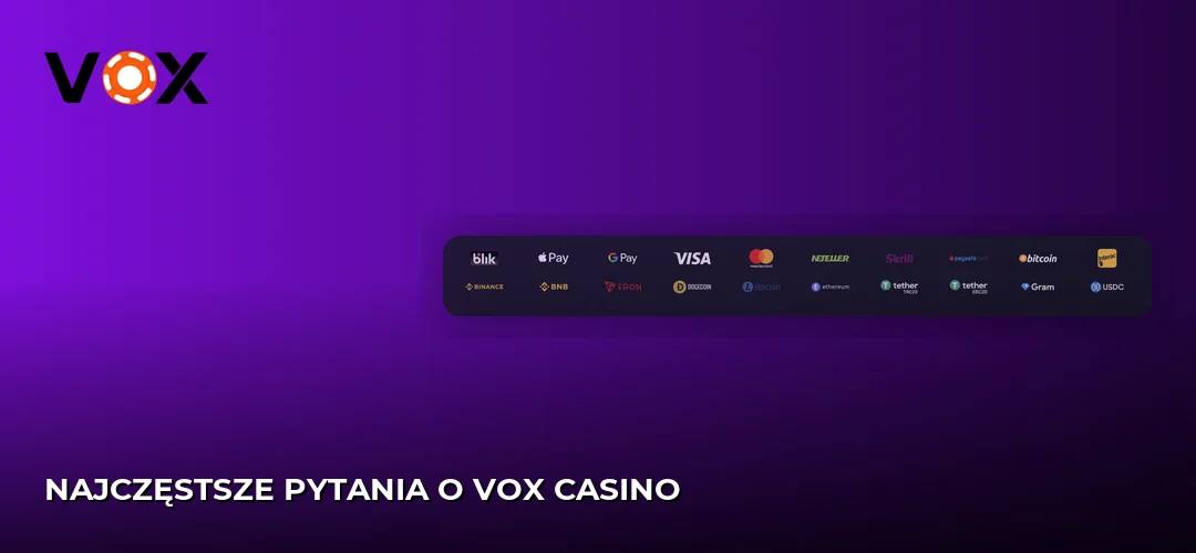 Zrzut ekranu strony Vox casino