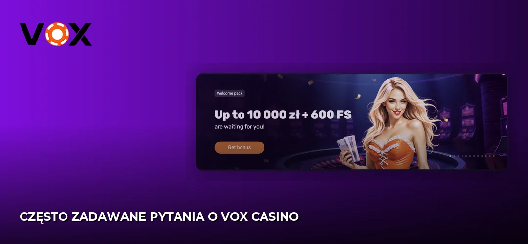 Zrzut ekranu strony Vox casino