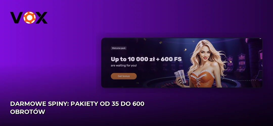 Zrzut ekranu strony Vox casino